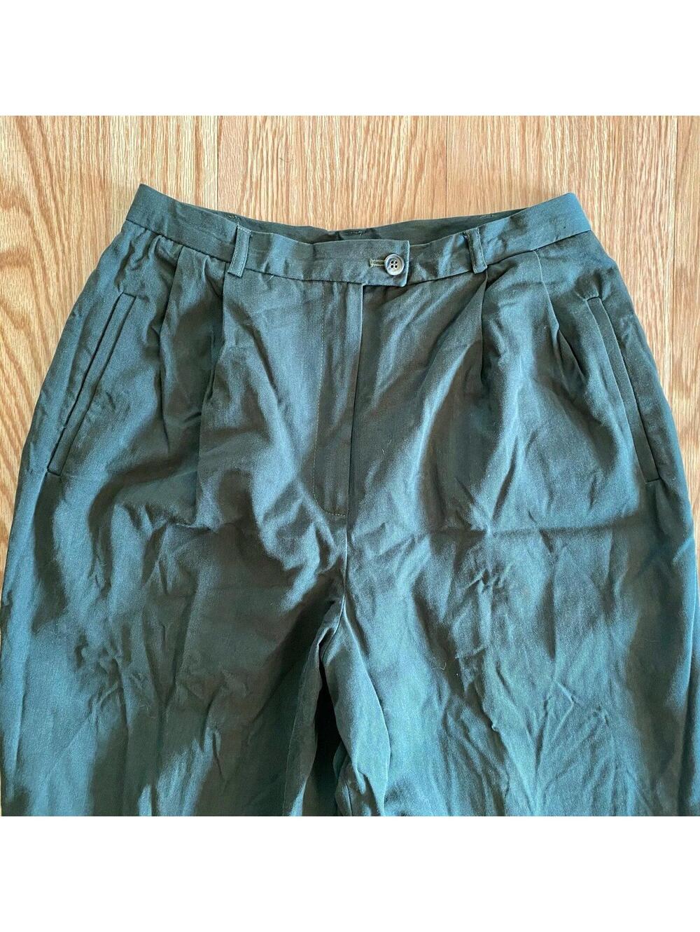 Evan Picone Vintage Green Trousers Pants Women 8 / 10 Medium - Picture 3 of 15